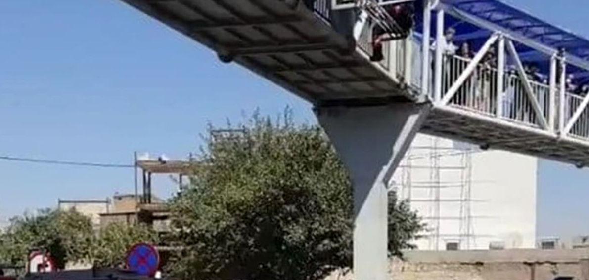 فیلم لحظه خودکشی زن جوان مشهدی از روی پل