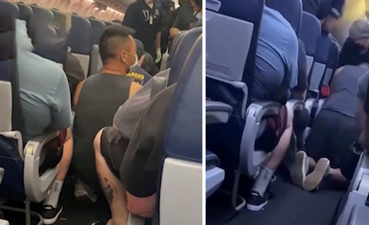مرد جوان در هواپیما جلوی چشم مسافران فوت کرد/او در هواپیما کرونا گرفت!+فیلم